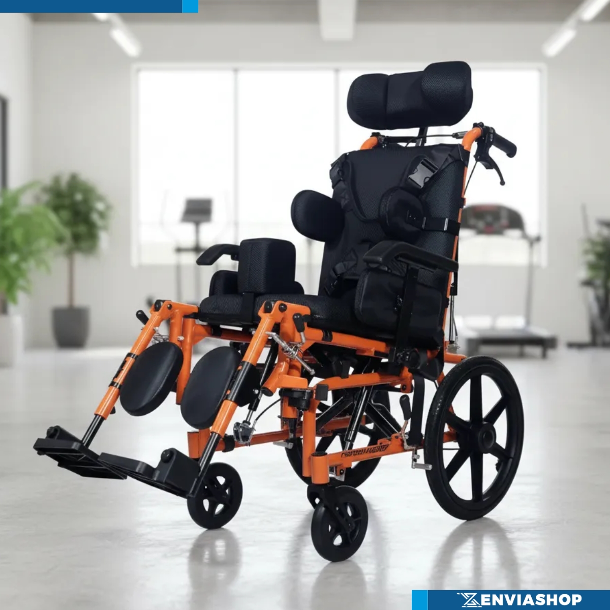 Silla de Ruedas PCI Parálisis Infantil de Aluminio 14" Color Naranja - Imagen 7