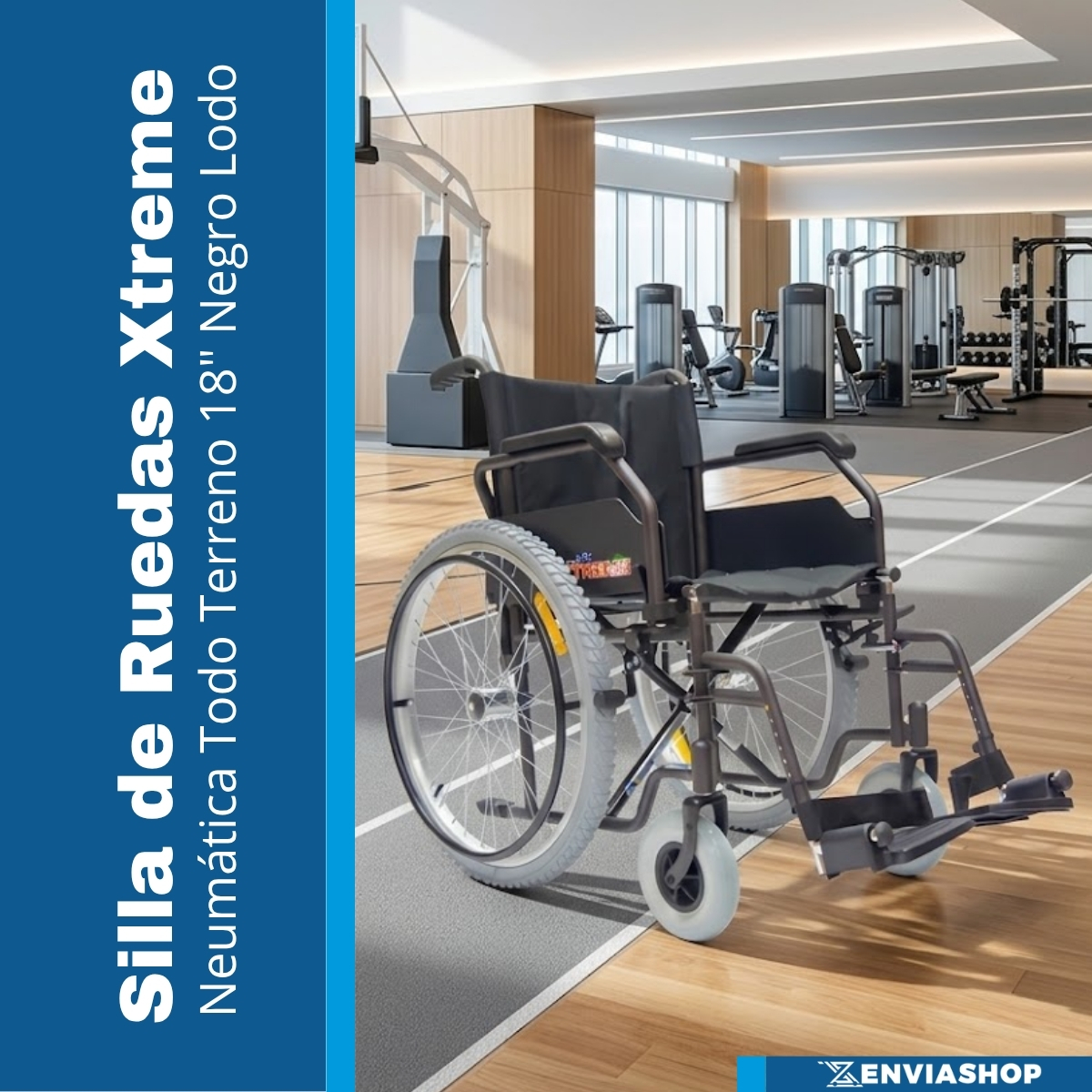 Silla De Ruedas Xtreme DA QR Quick Release Aluminio 20" Color Gris Estelar - Imagen 2