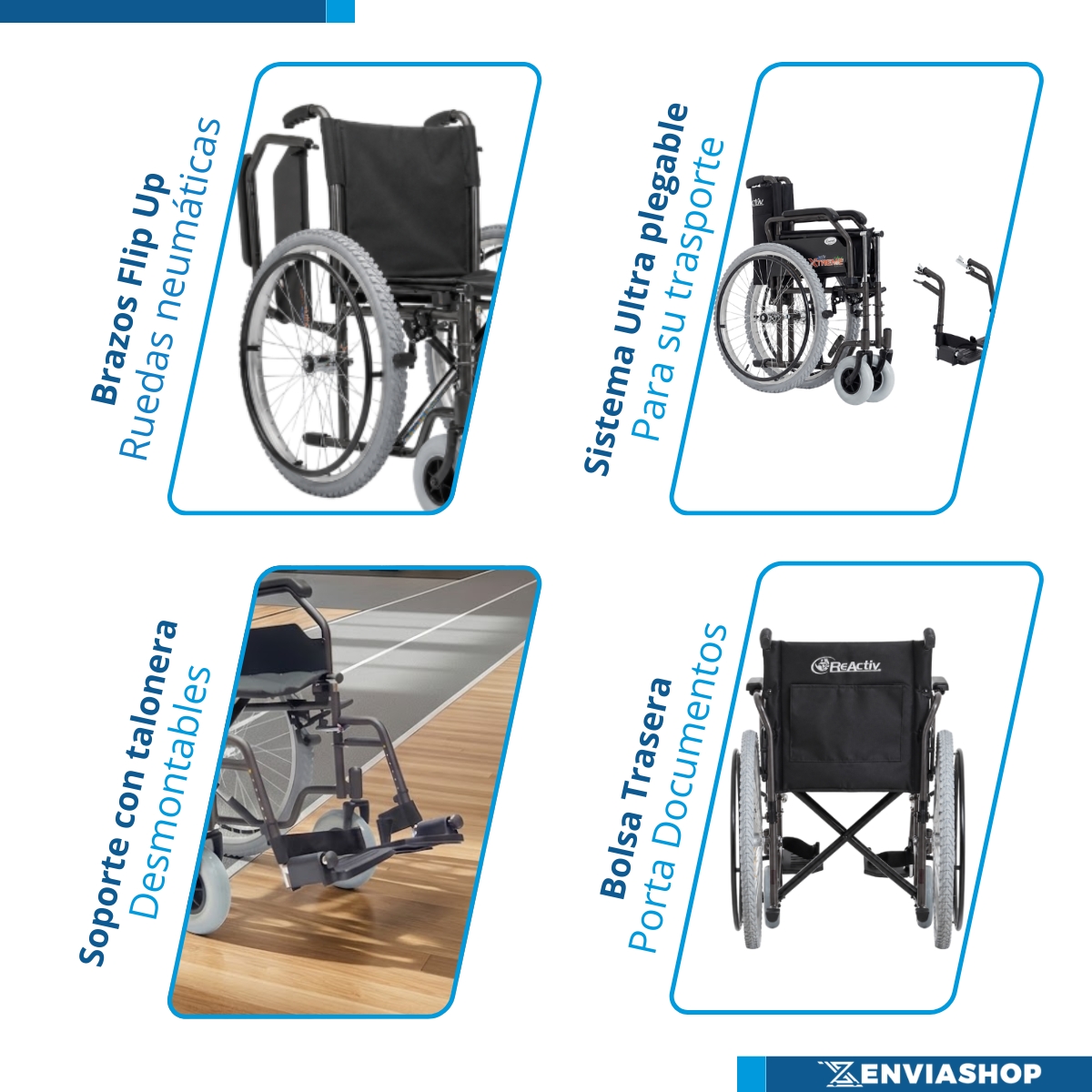 Silla De Ruedas Xtreme DA QR Quick Release Aluminio 20" Color Gris Estelar - Imagen 5